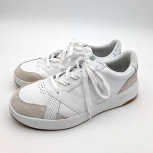 Keds The Court Leather Lace-Up Sneaker Shoes Women's White Size US9 EU40